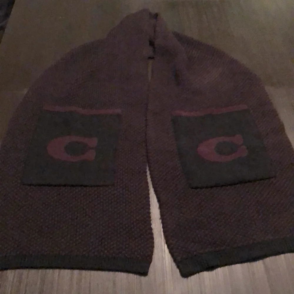Black and Purple Thick Scarf